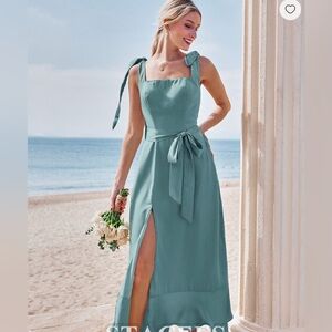 Stacee’s powder blue dress